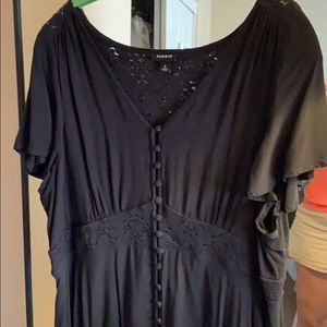 Torrid floor length black dress
